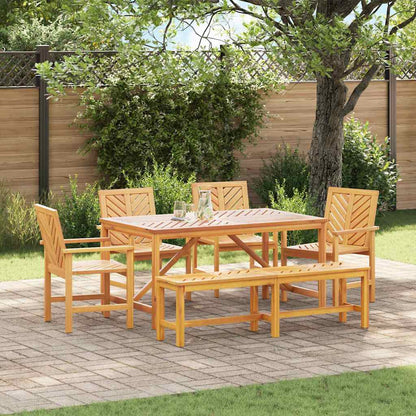 Conjunto De Comedor De Jardín 3 Pcs Marrón