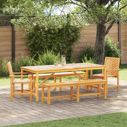Conjunto De Comedor De Jardín 3 Pcs Marrón