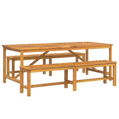 Conjunto De Comedor De Jardín 3 Pcs Marrón