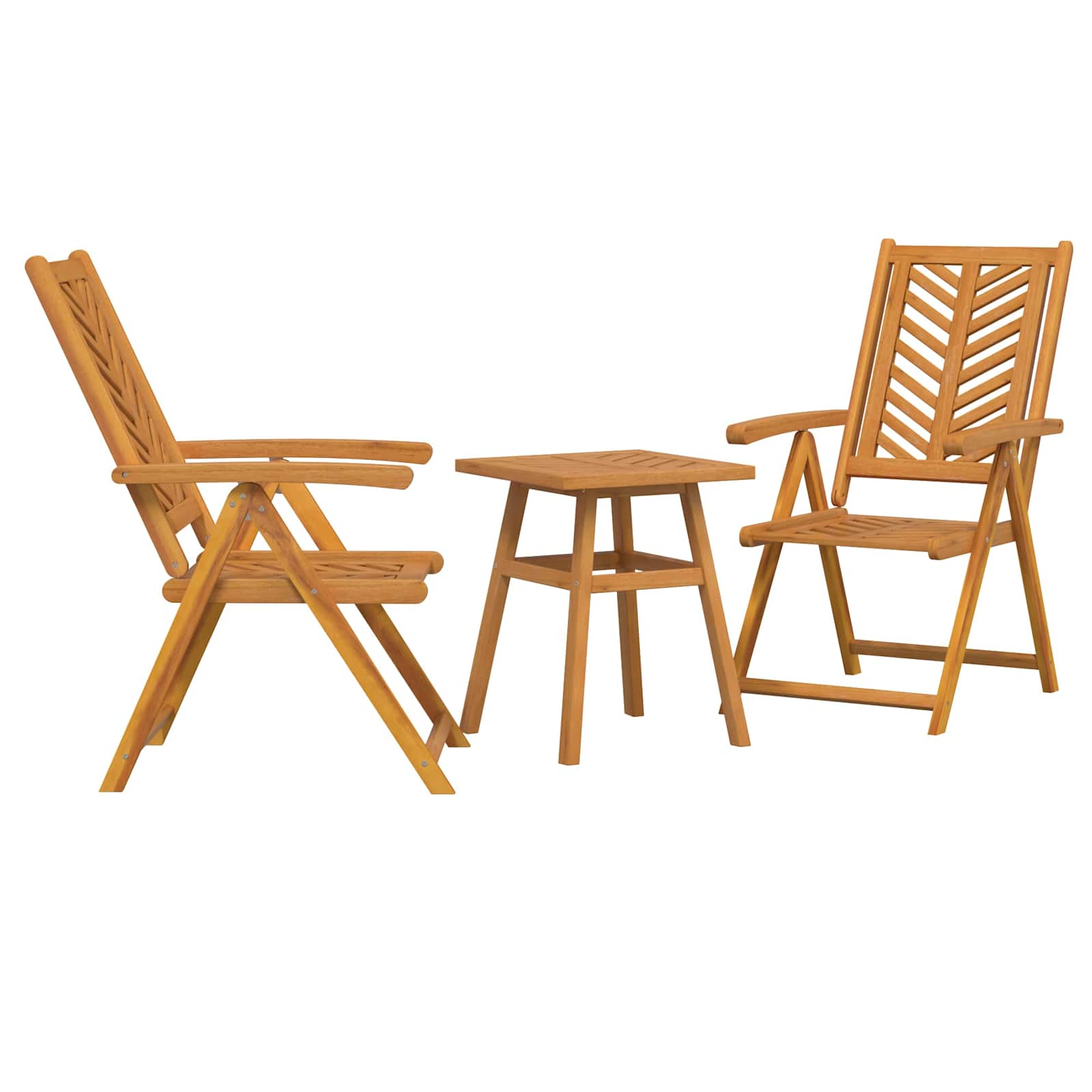 Conjunto De Comedor De Jardín 3 Pcs Marrón