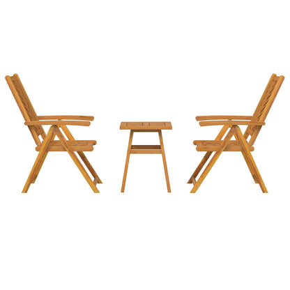 Conjunto De Comedor De Jardín 3 Pcs Marrón