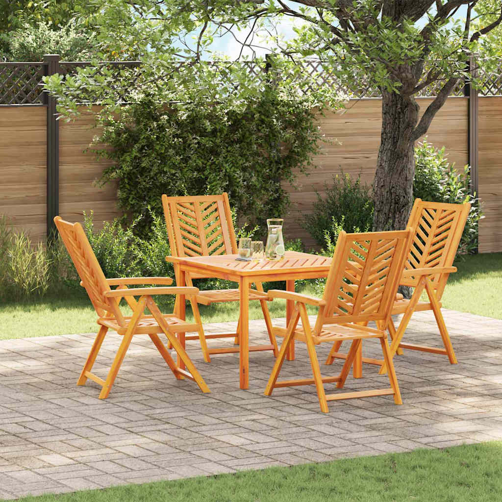 Conjunto De Comedor De Jardín 9 Pcs Marrón
