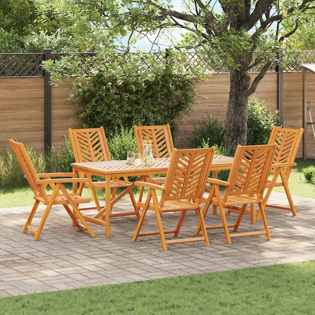 Conjunto De Comedor De Jardín 9 Pcs Marrón