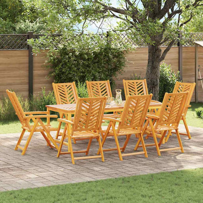 Conjunto De Comedor De Jardín 9 Pcs Marrón