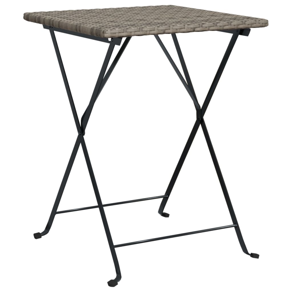 Mesa De Cafetería Plegable Ratán Sintético 55X54X71 Cm