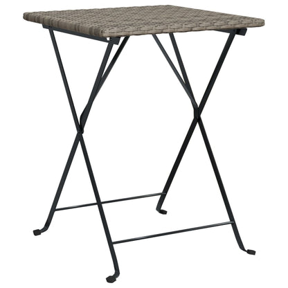 Mesa De Cafetería Plegable Ratán Sintético 55X54X71 Cm