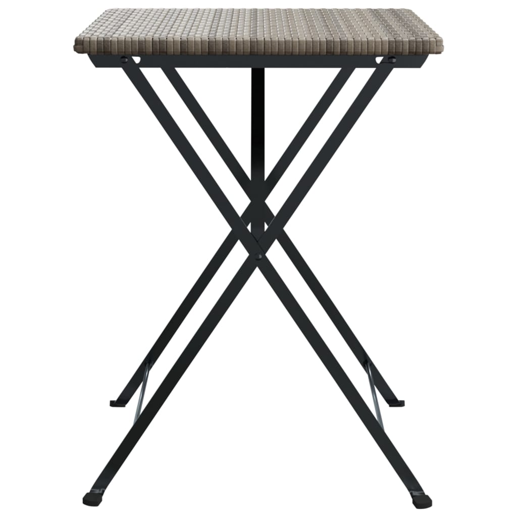 Mesa De Cafetería Plegable Ratán Sintético 55X54X71 Cm