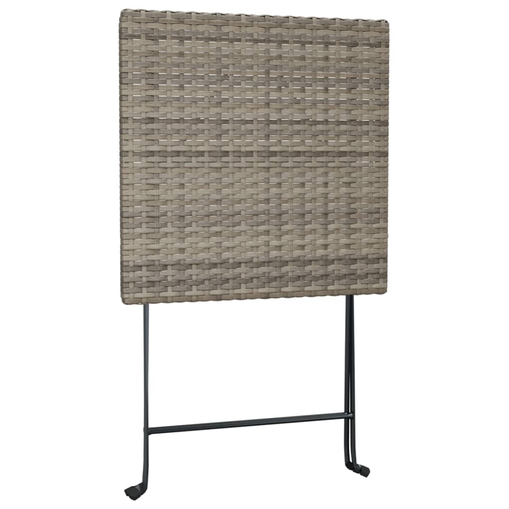 Mesa De Cafetería Plegable Ratán Sintético 55X54X71 Cm