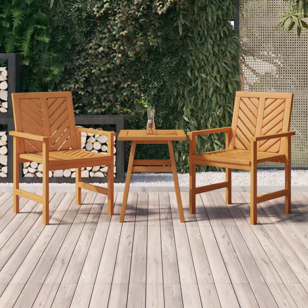 Mesa Auxiliar Madera Maciza Acacia 45X45X60 Cm