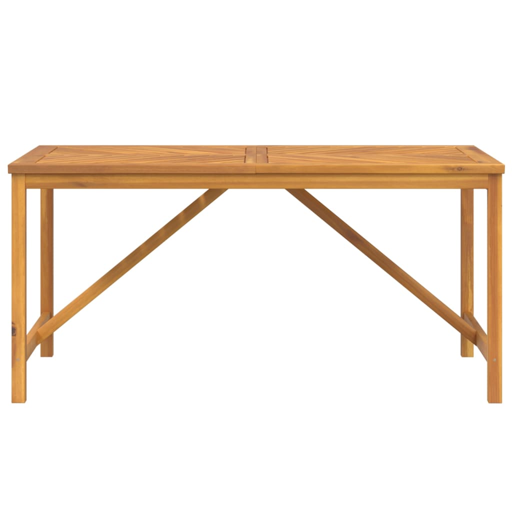 Mesa De Comedor De Jardín Madera Maciza De Acacia