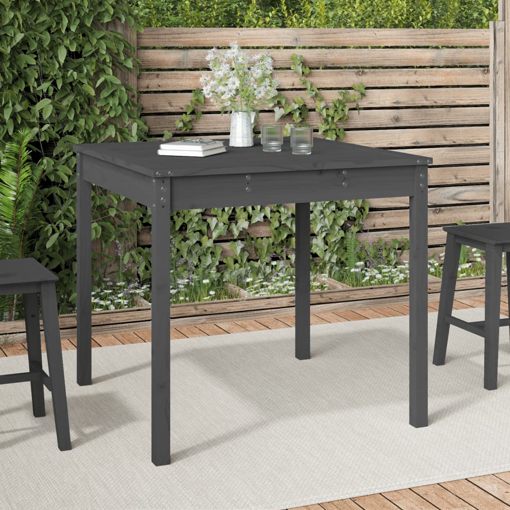 Mesa De Jardín Madera Maciza De Pino 159,5X82,5X76 Cm