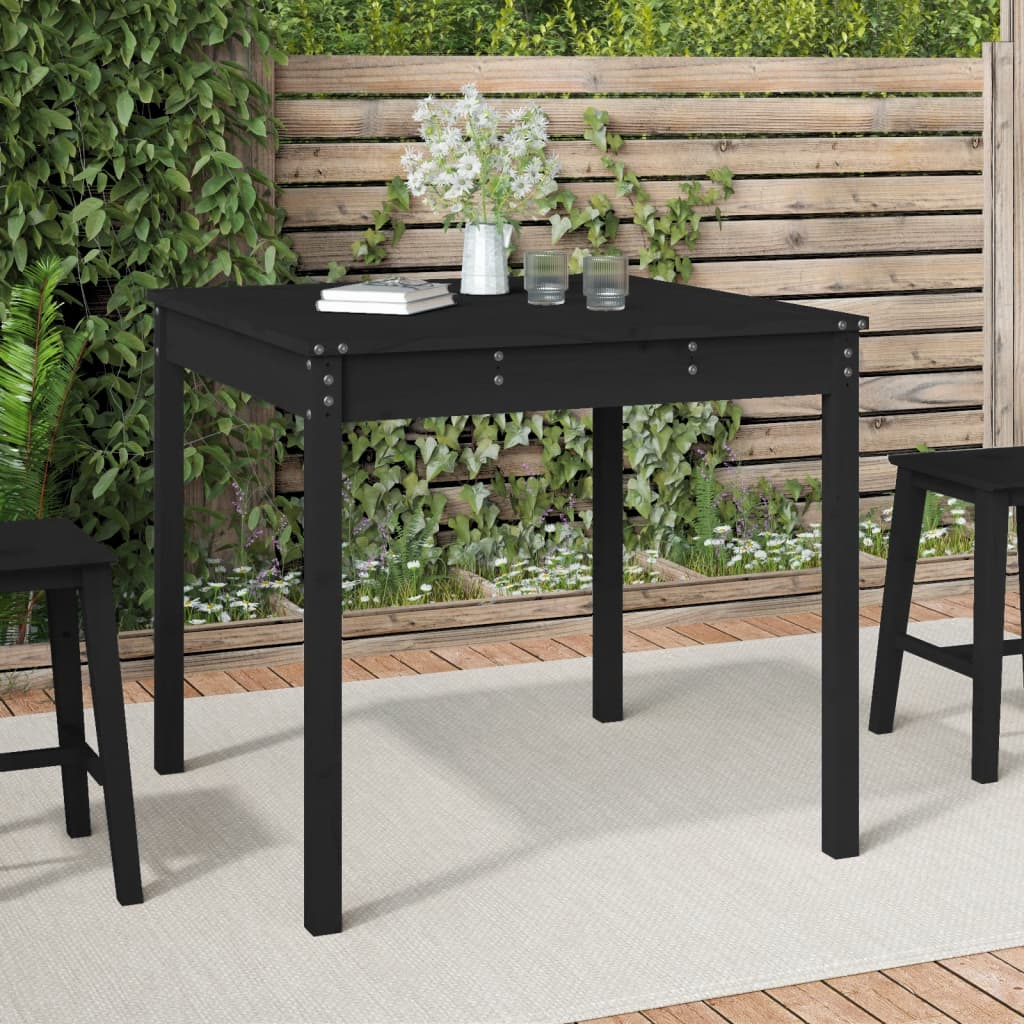 Mesa De Jardín Madera Maciza De Pino 159,5X82,5X76 Cm