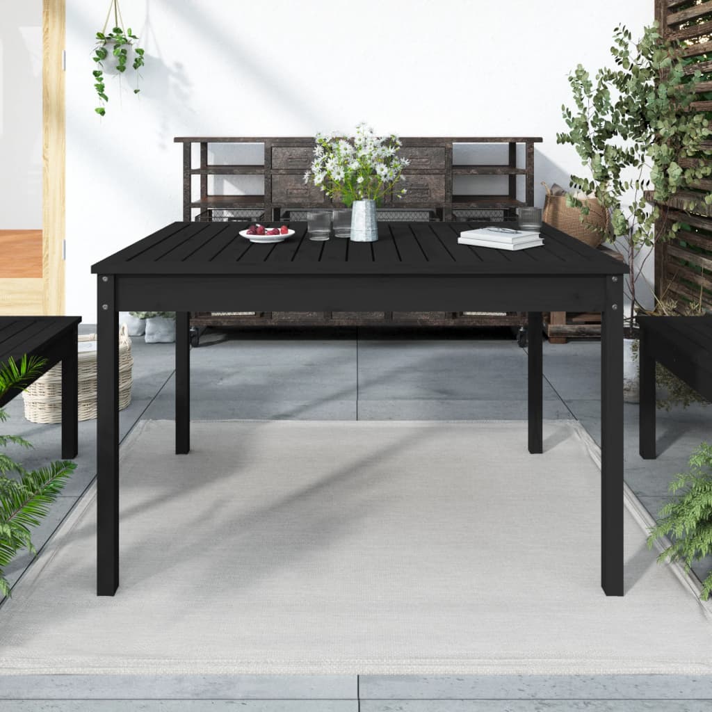 Mesa De Jardín Madera Maciza De Pino 159,5X82,5X76 Cm