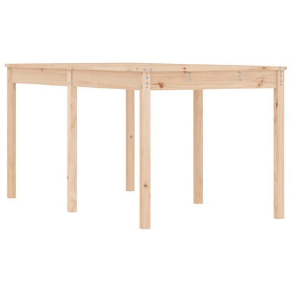 Mesa De Jardín Madera Maciza De Pino 159,5X82,5X76 Cm