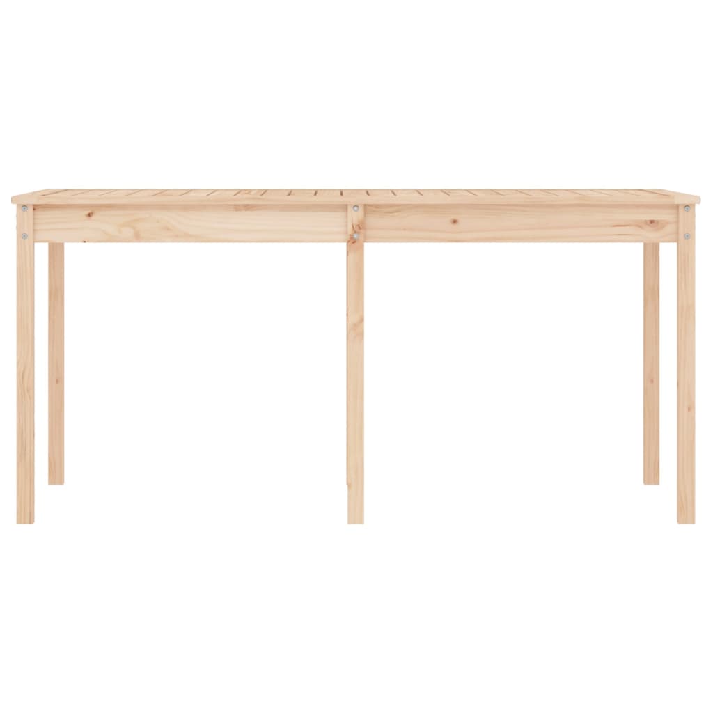 Mesa De Jardín Madera Maciza De Pino 159,5X82,5X76 Cm