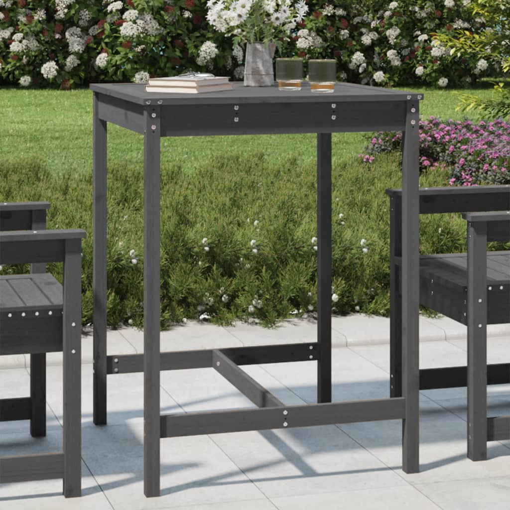 Mesa De Jardín Madera Maciza 159,5X82,5X110 Cm