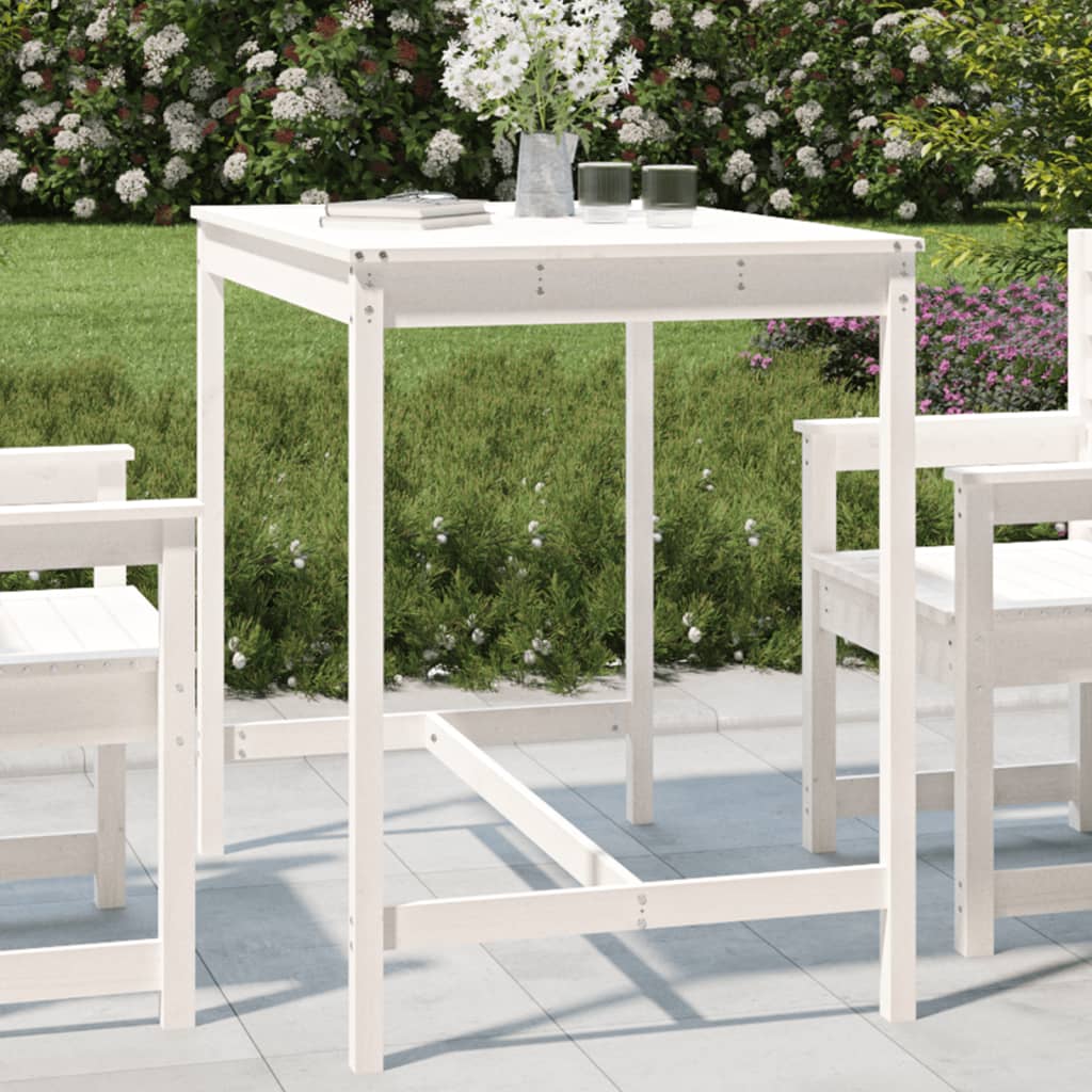 Mesa De Jardín Madera Maciza 159,5X82,5X110 Cm
