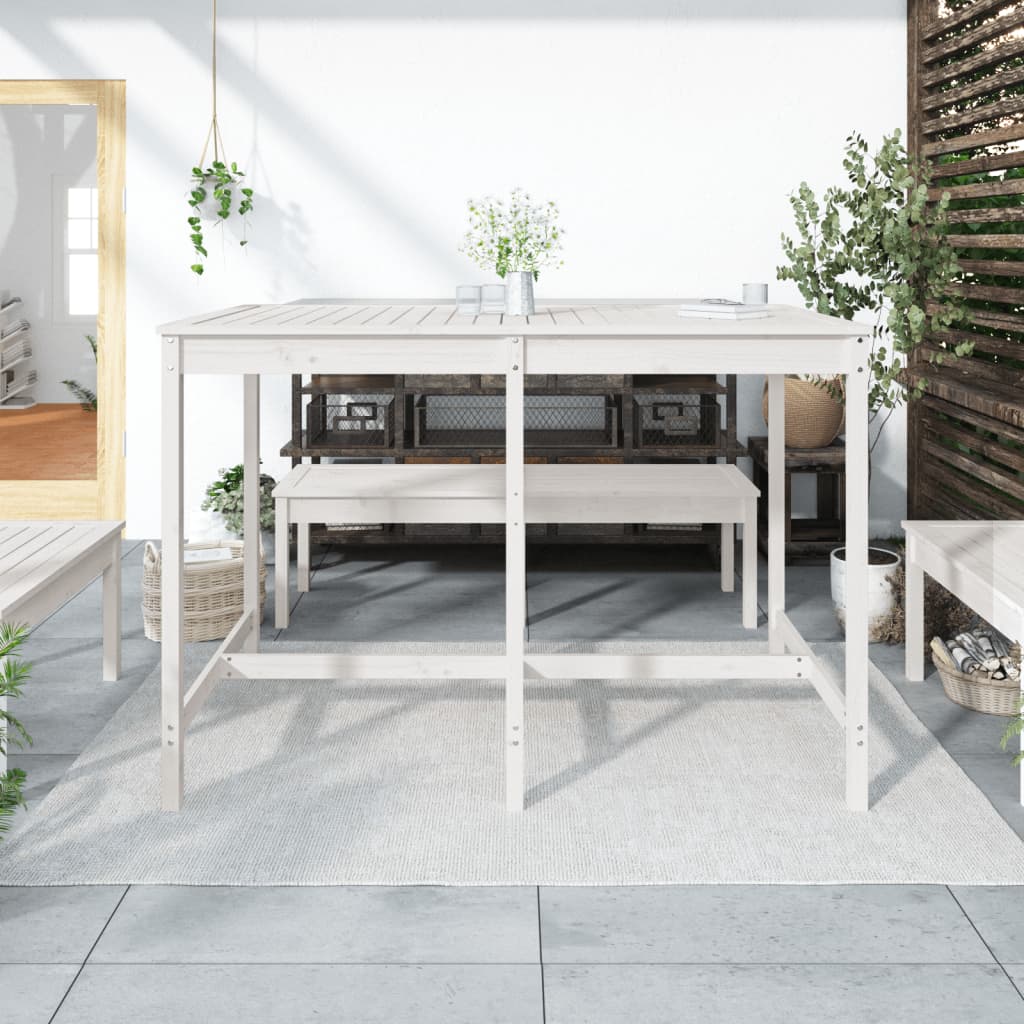Mesa De Jardín Madera Maciza 159,5X82,5X110 Cm