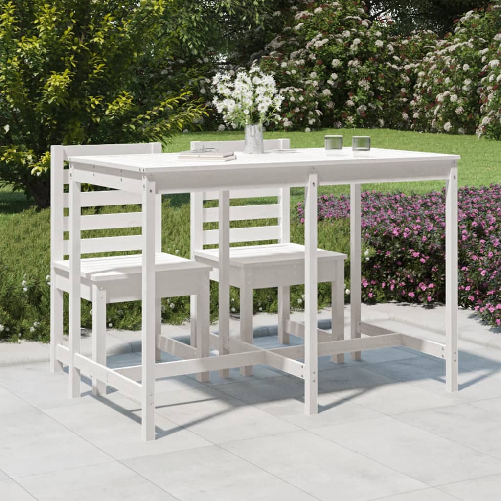 Mesa De Jardín Madera Maciza 159,5X82,5X110 Cm