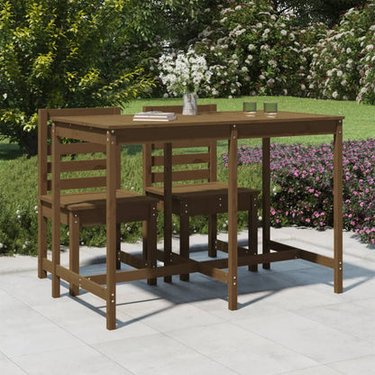 Mesa De Jardín Madera Maciza 159,5X82,5X110 Cm