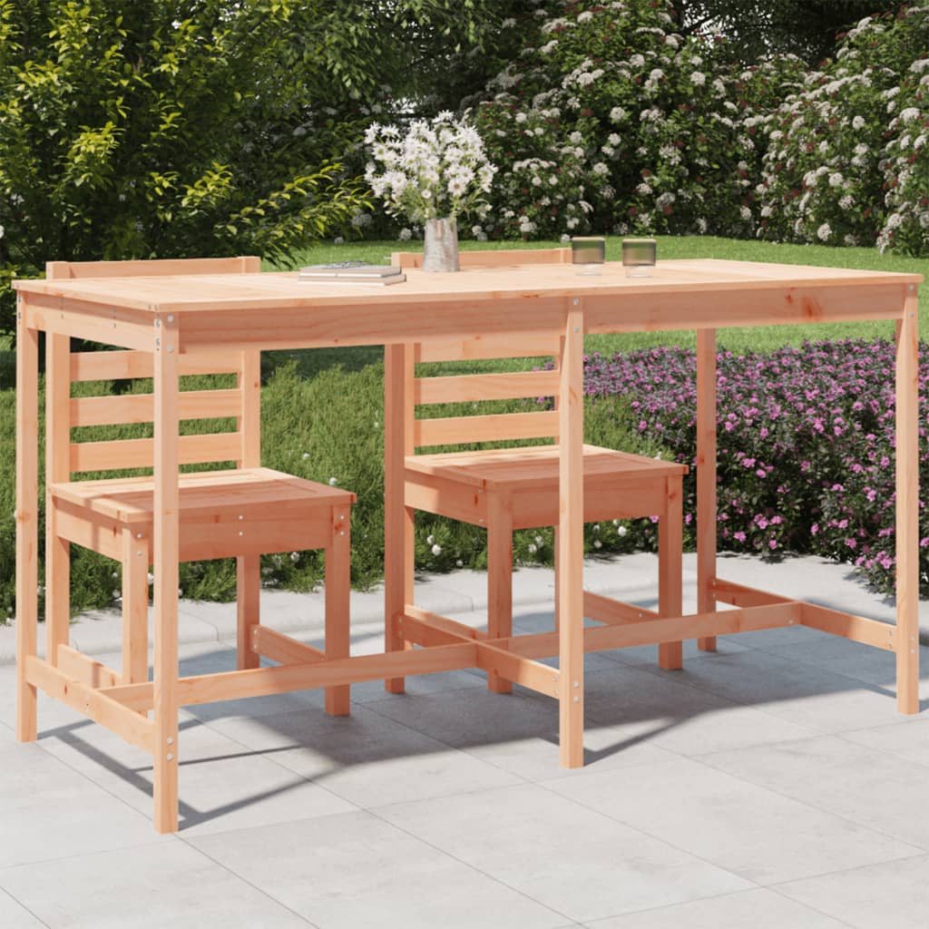 Mesa De Jardín Madera Maciza 159,5X82,5X110 Cm