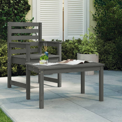 Mesa De Jardín Madera Maciza 82,5X82,5X45 Cm