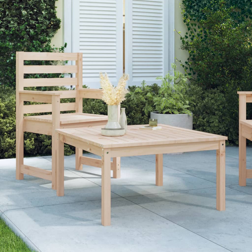 Mesa De Jardín Madera Maciza 82,5X82,5X45 Cm