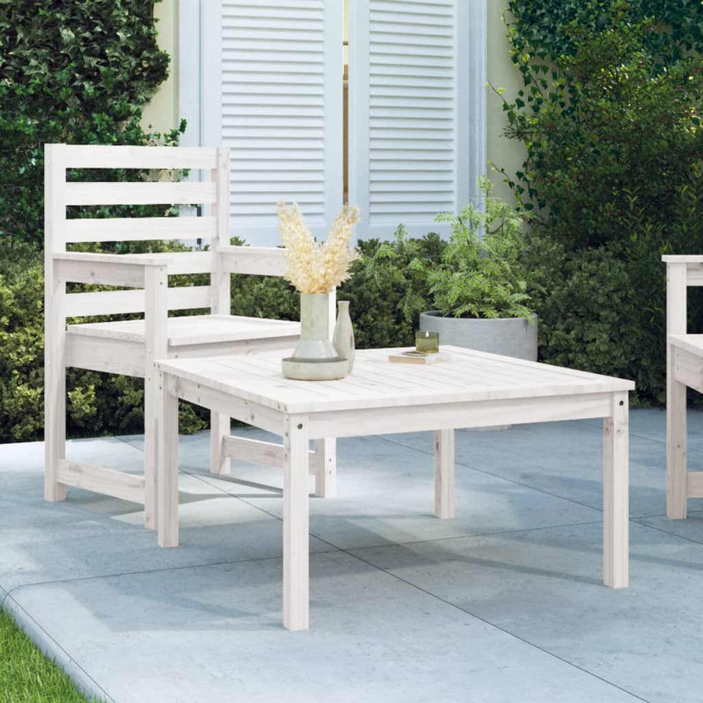 Mesa De Jardín Madera Maciza 82,5X82,5X45 Cm
