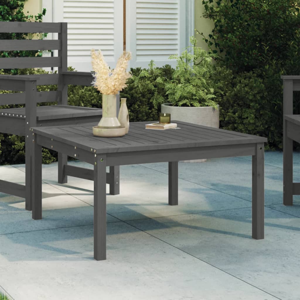 Mesa De Jardín Madera Maciza 82,5X82,5X45 Cm