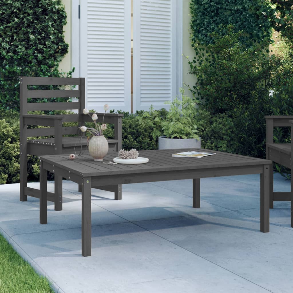 Mesa De Jardín Madera Maciza 82,5X82,5X45 Cm