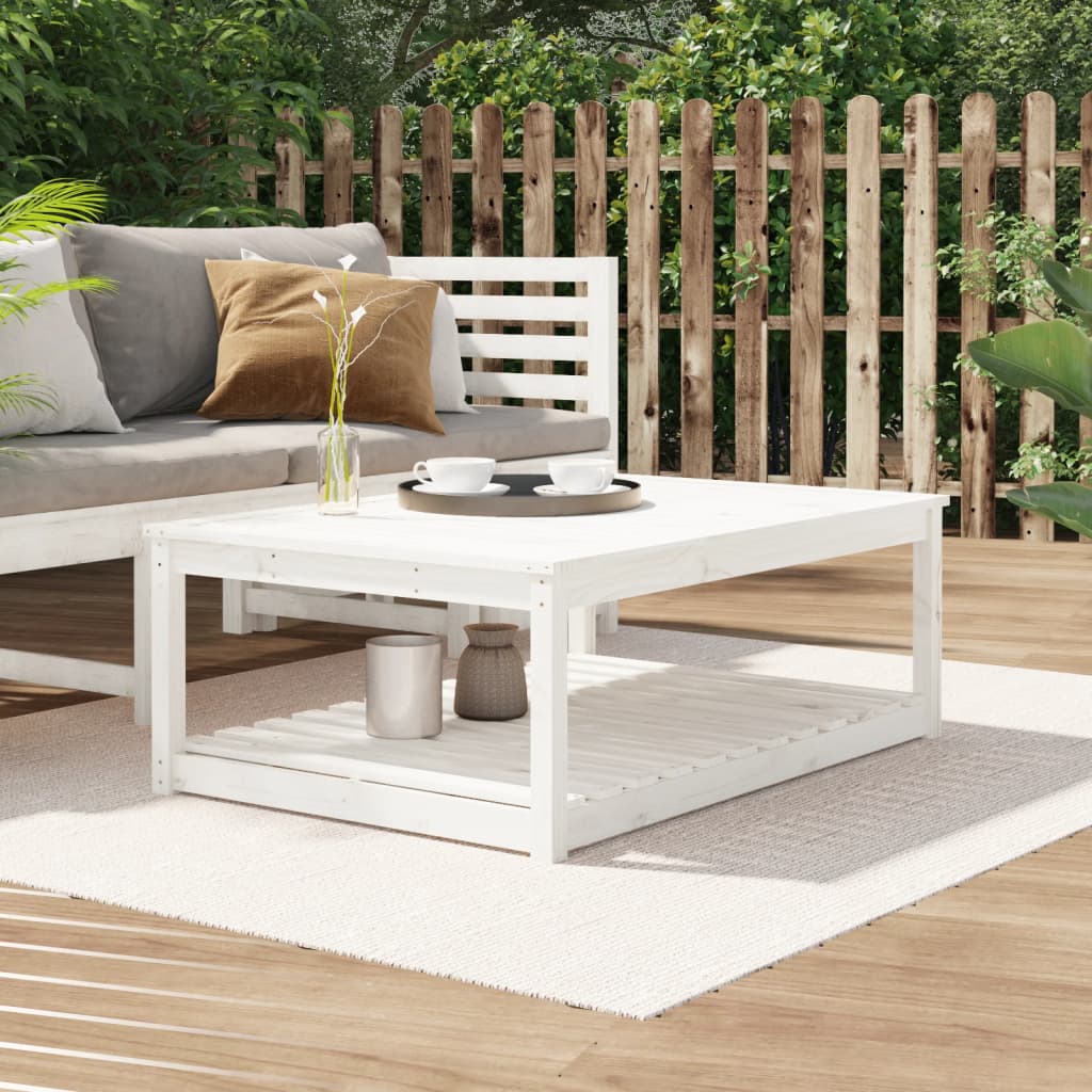 Mesa De Jardín Madera Maciza Abeto De Douglas 121X82,5X45 Cm