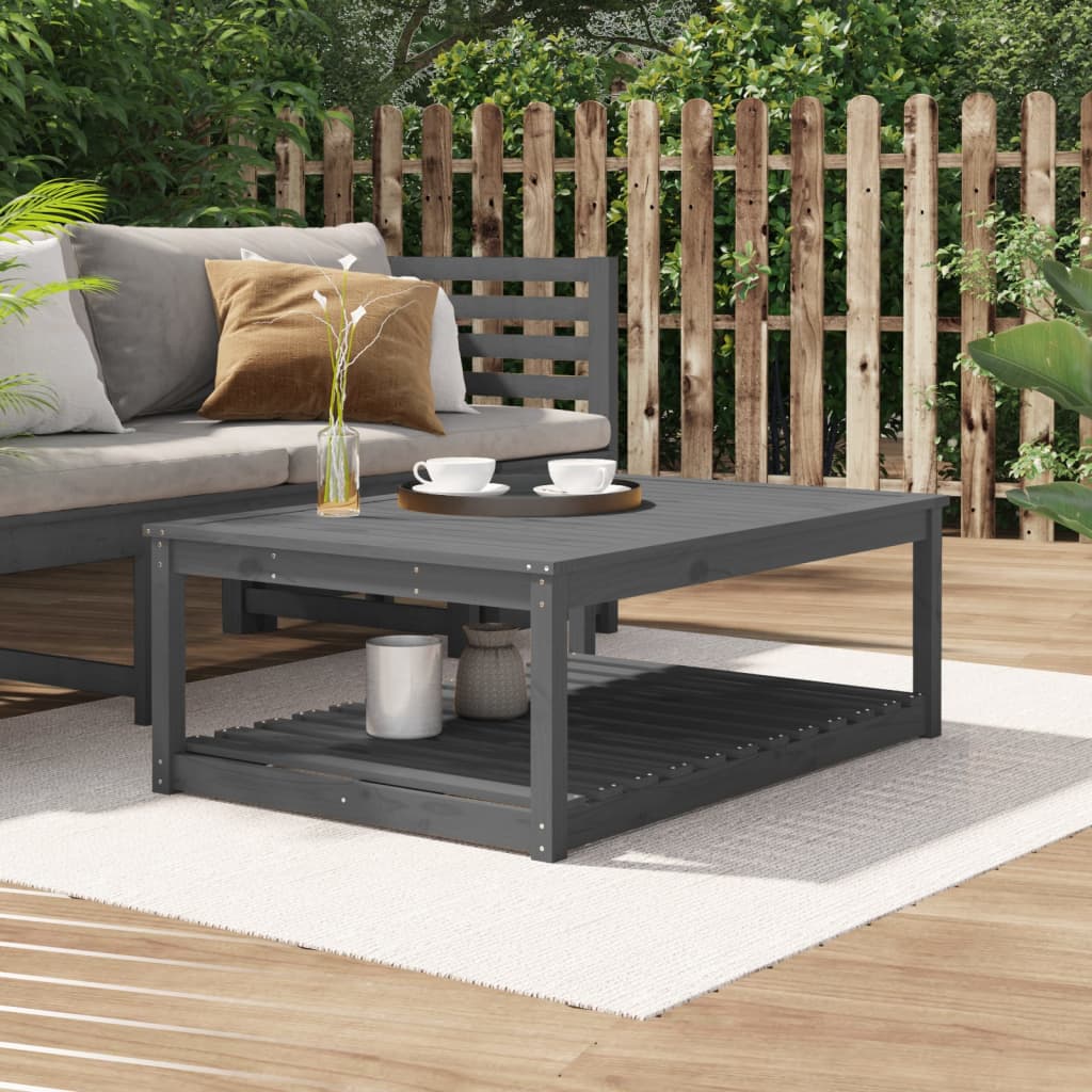 Mesa De Jardín Madera Maciza Abeto De Douglas 121X82,5X45 Cm