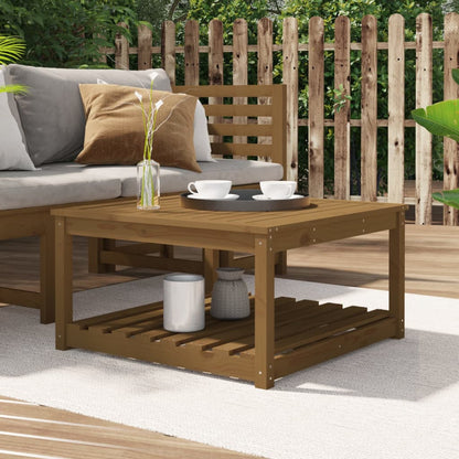 Mesa De Jardín Madera Maciza Abeto De Douglas 121X82,5X45 Cm