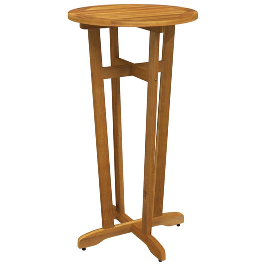 Mesa Alta De Jardín Madera Maciza De Acacia Ø60X105 Cm
