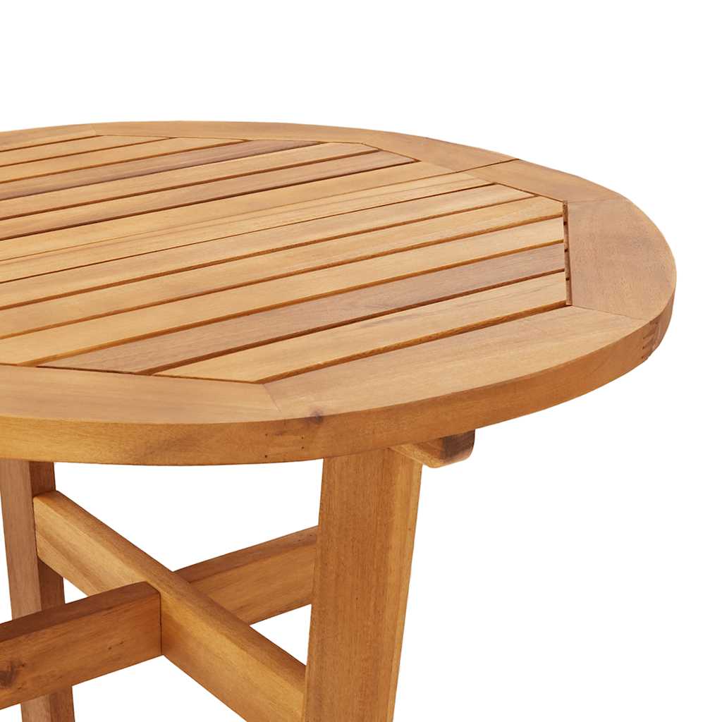 Mesa Alta De Jardín Madera Maciza De Acacia Ø60X105 Cm
