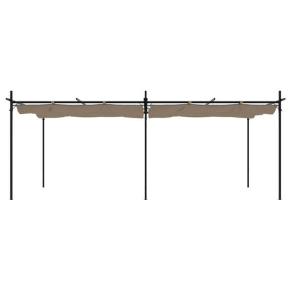 Pérgola Con Cubierta Retráctil Gris Taupe