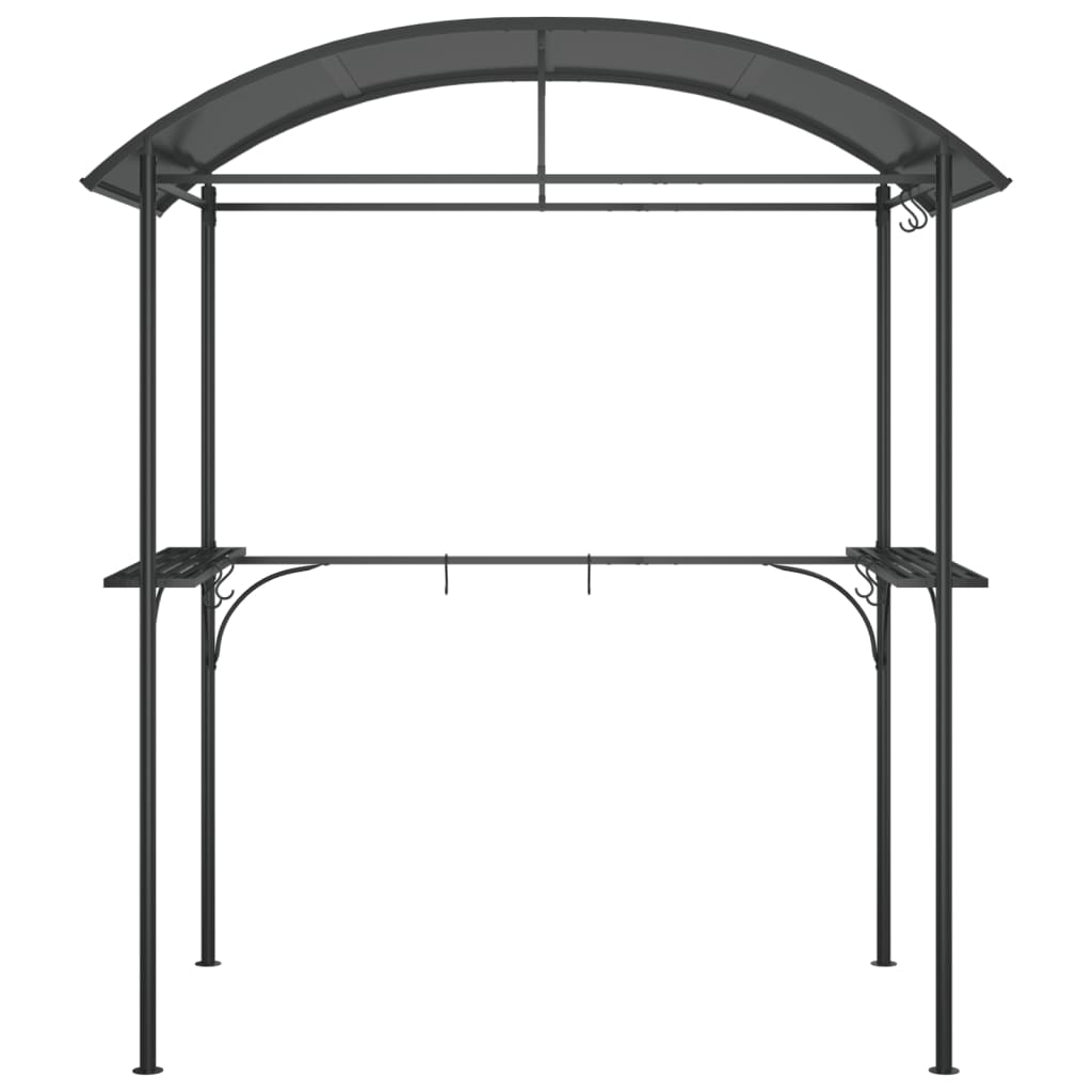 Cenador Barbacoa Estante Lateral Acero Antracita 220X115X230 Cm