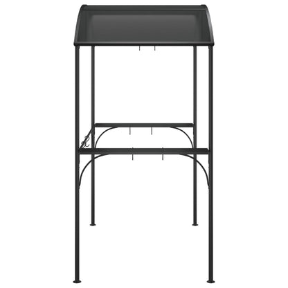 Cenador Barbacoa Estante Lateral Acero Antracita 220X115X230 Cm
