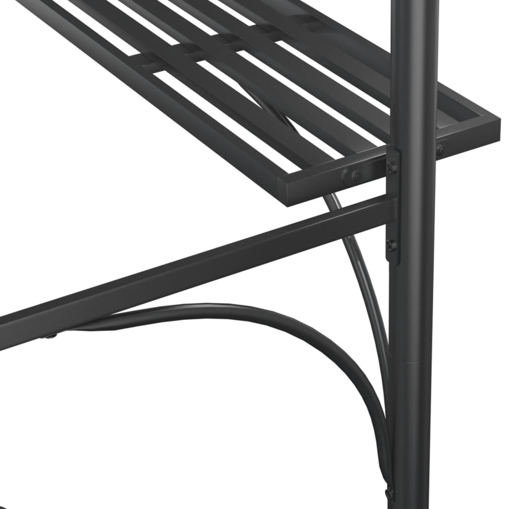 Cenador Barbacoa Estante Lateral Acero Antracita 220X115X230 Cm
