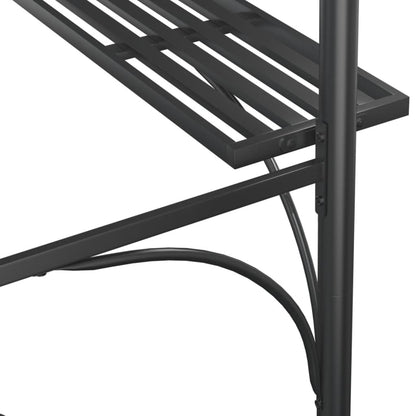 Cenador Barbacoa Estante Lateral Acero Antracita 220X115X230 Cm