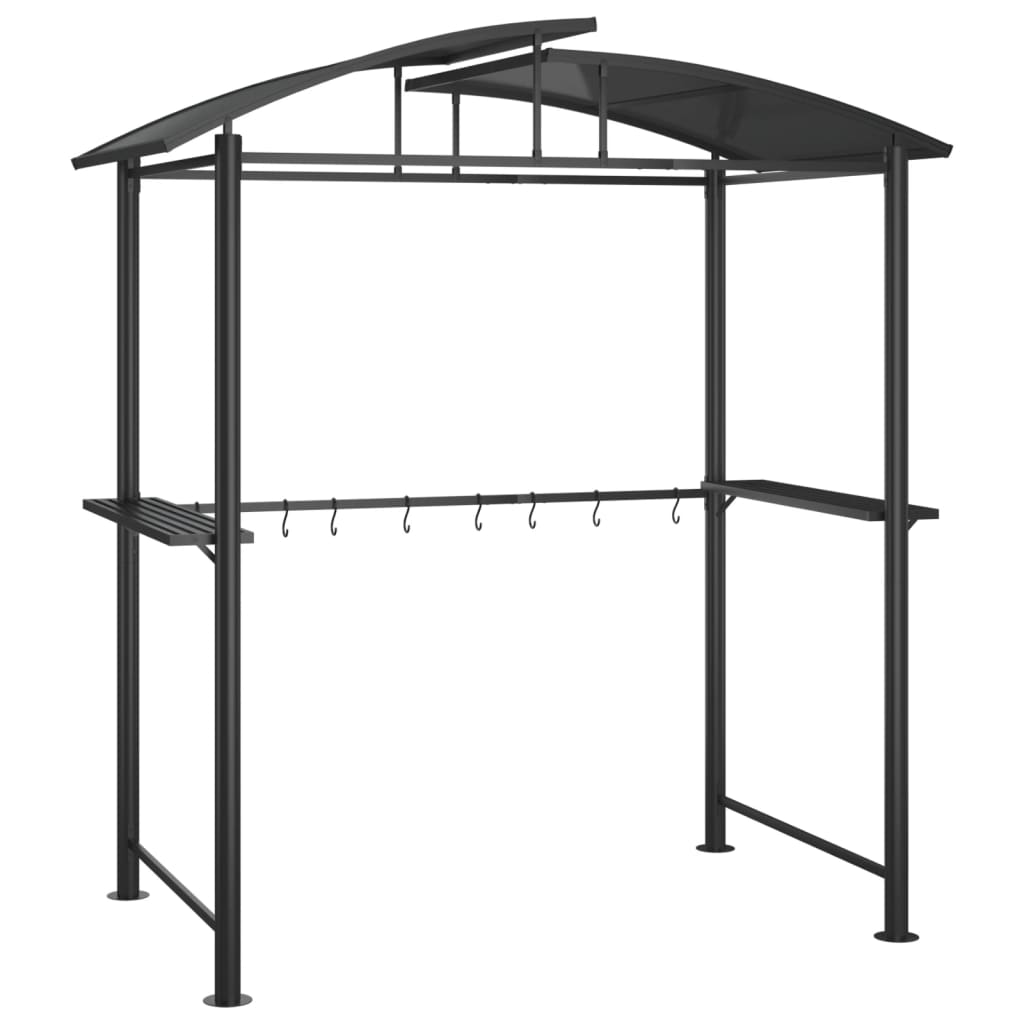 Cenador Barbacoa Estante Lateral Acero Antracita 210X114X230 Cm