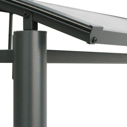 Cenador Barbacoa Estante Lateral Acero Antracita 210X114X230 Cm