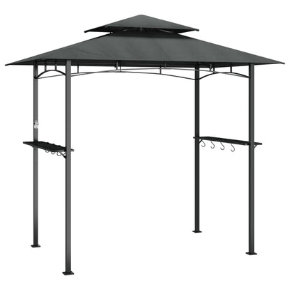 Cenador Barbacoa Estante Lateral Acero Antracita 240X150X243 Cm