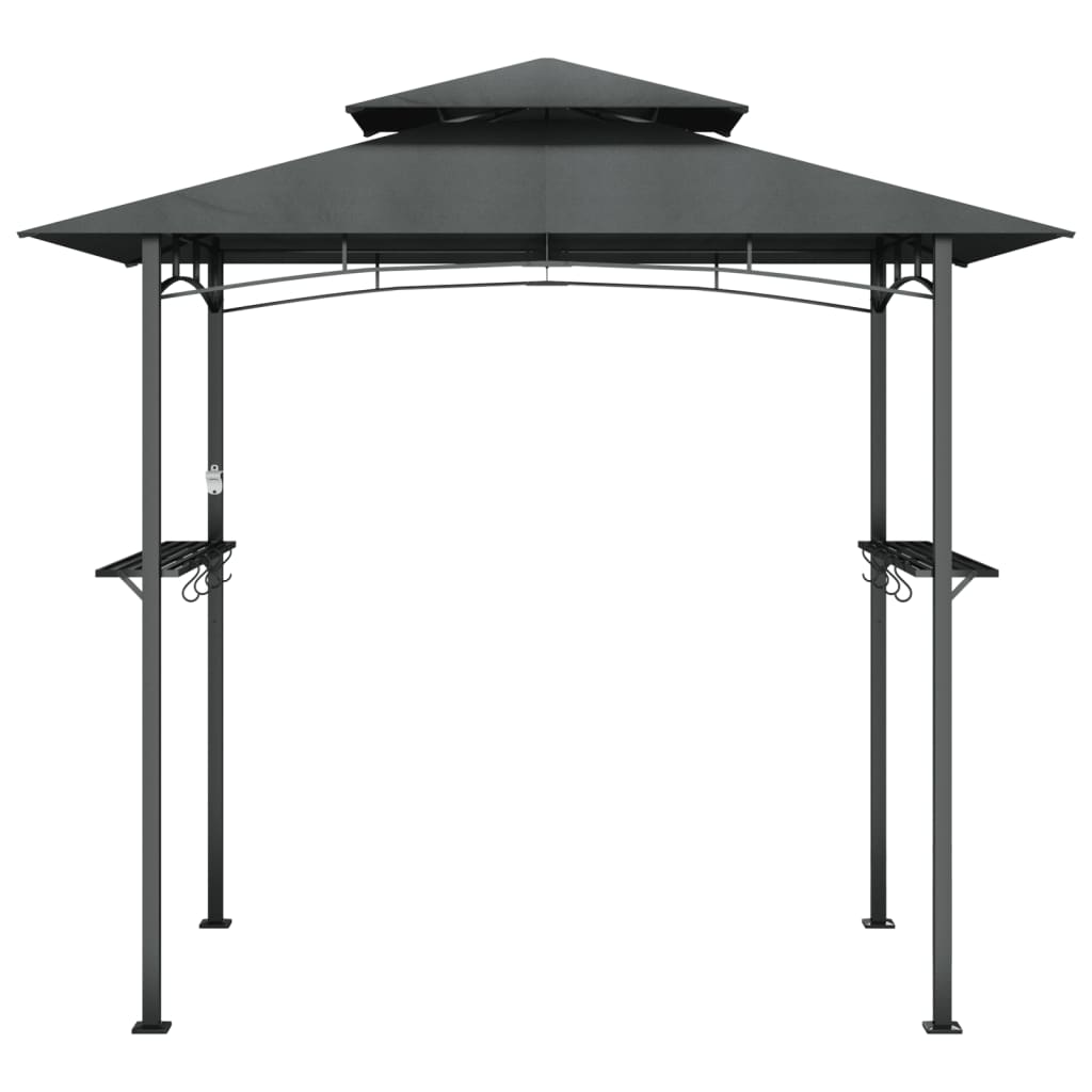 Cenador Barbacoa Estante Lateral Acero Antracita 240X150X243 Cm