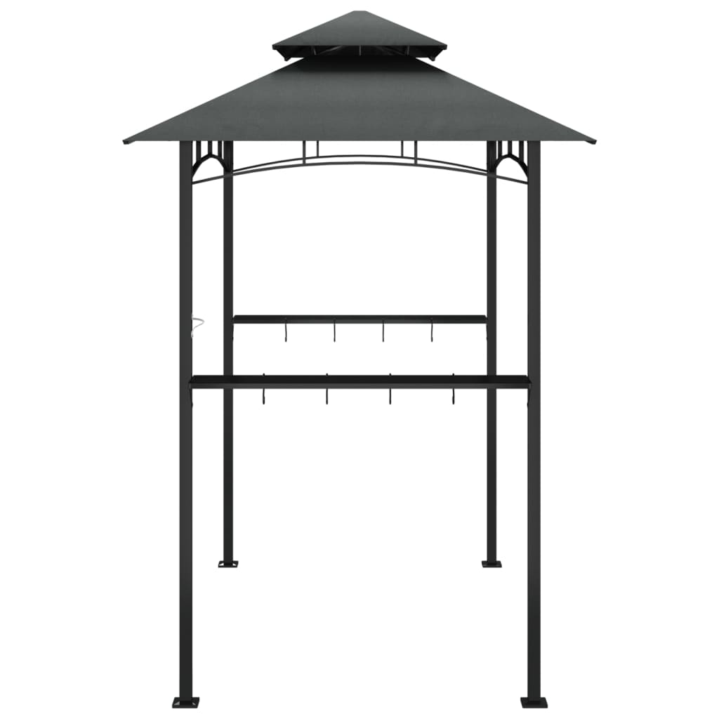 Cenador Barbacoa Estante Lateral Acero Antracita 240X150X243 Cm