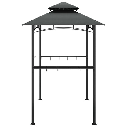 Cenador Barbacoa Estante Lateral Acero Antracita 240X150X243 Cm