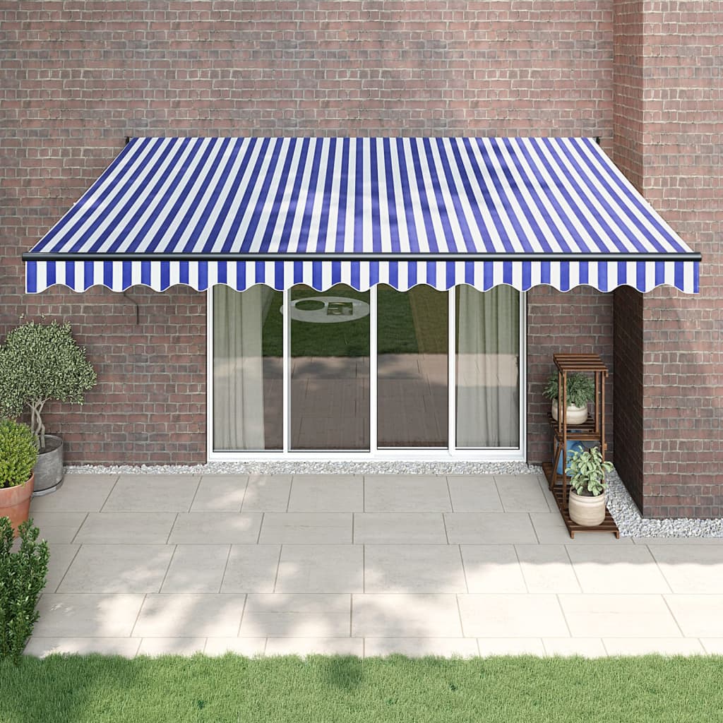 Toldo Retráctil Aluminio Y Tela Gris Antracita