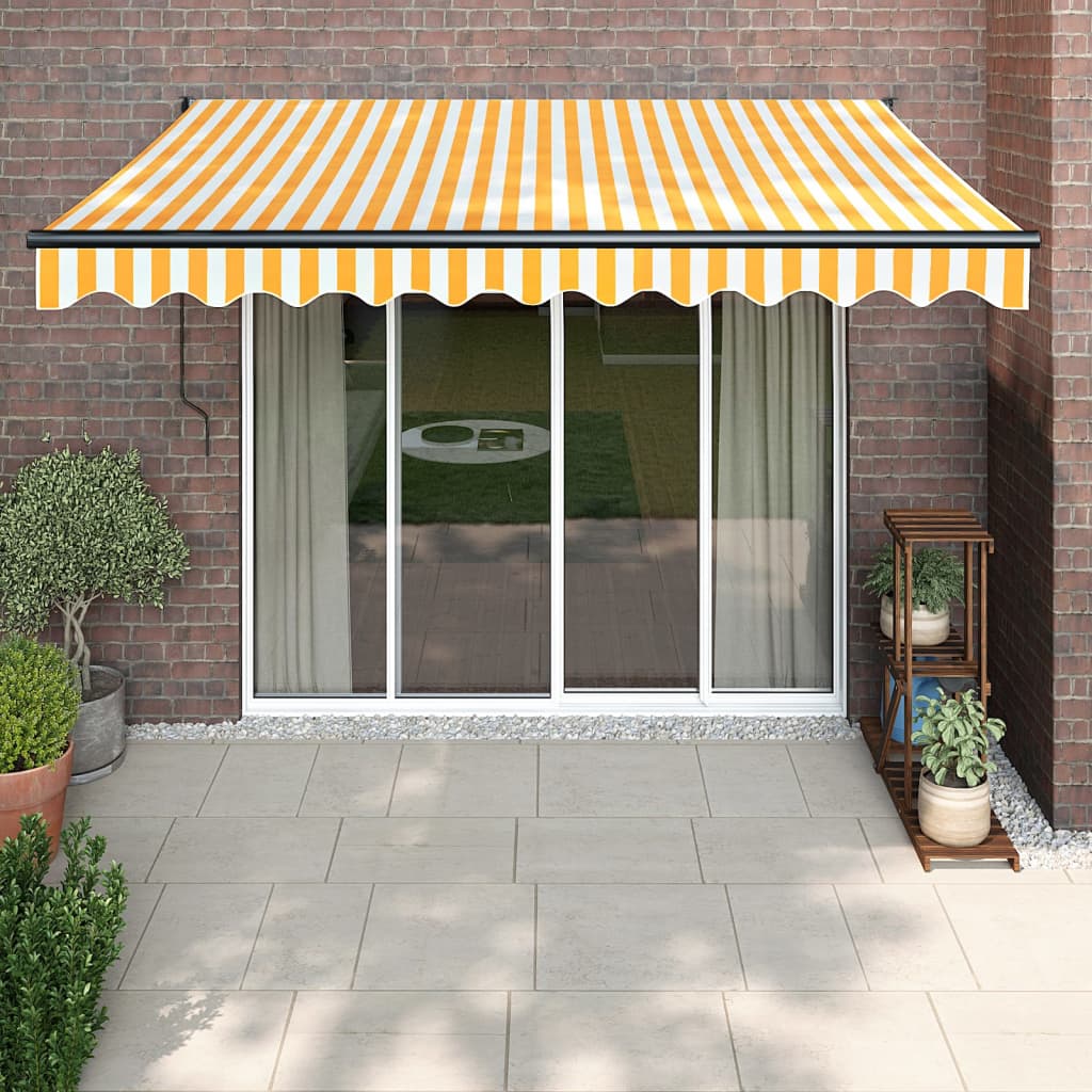 Toldo Retráctil Aluminio Y Tela Gris Antracita