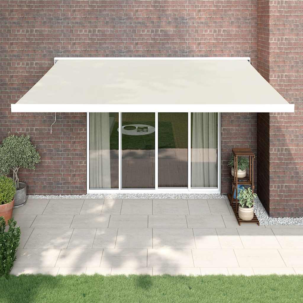 Toldo Retráctil Aluminio Y Tela Gris 3X2,5 M