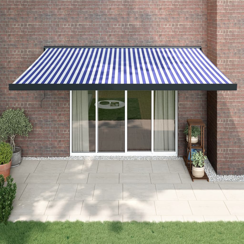 Toldo Retráctil Aluminio Y Tela Gris 3X2,5 M